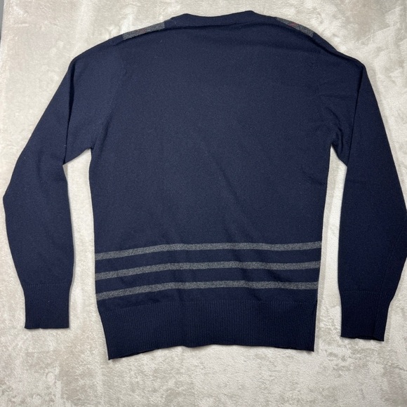 Armand Basi Men’s Wool Cashmere Blend Argyle Plaid Knit Faux Cardigan Sweater L - Picture 11 of 16